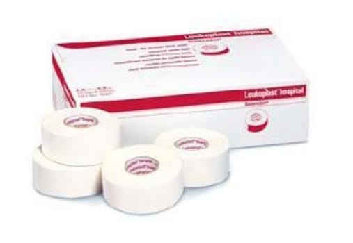 Textilhäfta Leukoplast 2,5cmx9,2m vit spole- hospital latex