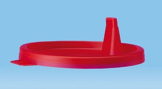 Snäpplock röd med pip till bägare 125ml passar med bägare 5043024