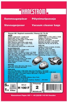 Dammsugarpåse Hanestrom S-bag 5st/frp