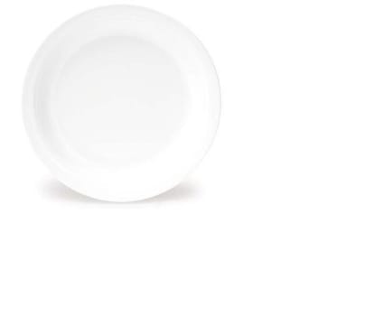 Tallrik Duro flat vit 24cm porslin stapelbar