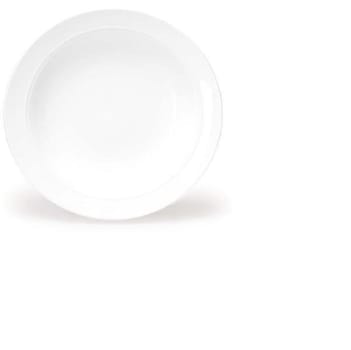 Tallrik Duro djup vit 21cm porslin stapelbar