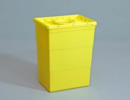 Avfallsbox 50 L Med Klocklock Gul Smittförande /Cytostatika Avfall