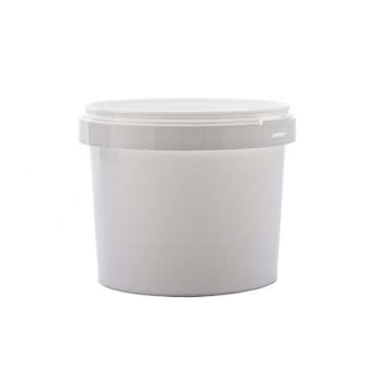 Burk Pl 1000ml Rund 133mm Vit Utan Lock