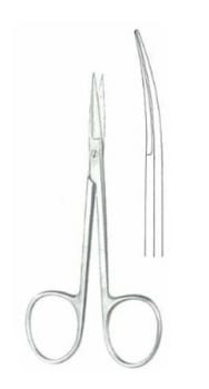 Sax Kirurg Iris Fin Böjd 10cm Sp/Sp Enklare Op-Kvalitet