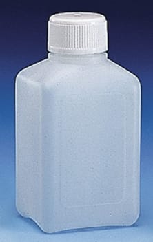 Flaska 100ml rektangulär hdpe med skruvlock 1 st/fp