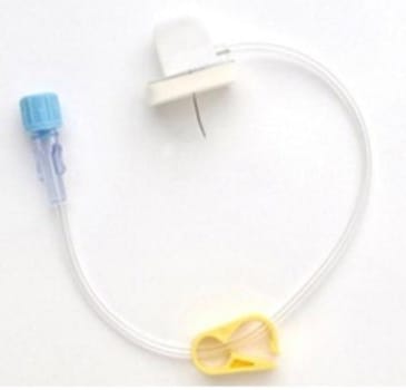 Venportsnål Gripper 0,9x25mm. Steril, latexfri, slang 20cm