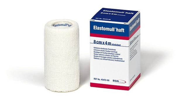 Fixeringsbinda Elastomull Haft vit 10cmx20m kohesiv elast 130%