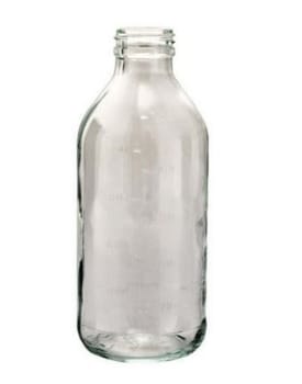 Infusionsflaska glas 500ml , typ 1, Klar glas, skruvhals, Hals/öppning 32mm