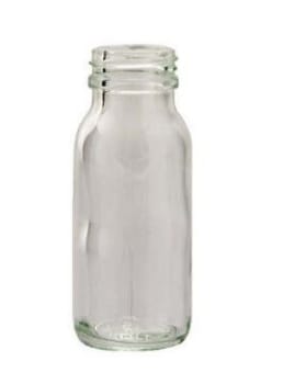 Infusionsflaska glas 100ml, typ 1, Klar glas, skruvhals, Hals/öppning 32mm