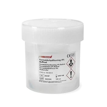 Formaldehyd 4% buffrad i 250ml burk lösning 150ml 10 st/fp