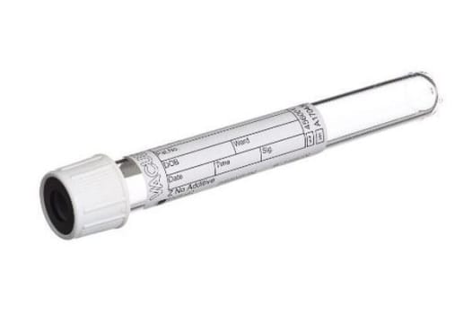 Vakuumrör vacuette u tillsats 7/6ml vit skruvkork papper