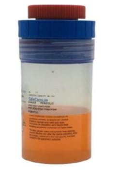 Red Safety Capsule, pre-filled with formalin and Marker (36 pcs.) Filling volume 19 ml
