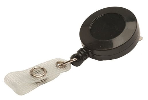 Korthållare Yoyo Mini Svart M Strip Roterbar Klämma Lina 80 Cm