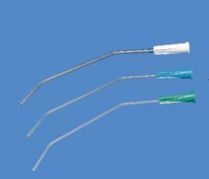 Öronsug plastic tip 2x100mm steril kona grön kort enkelböjd