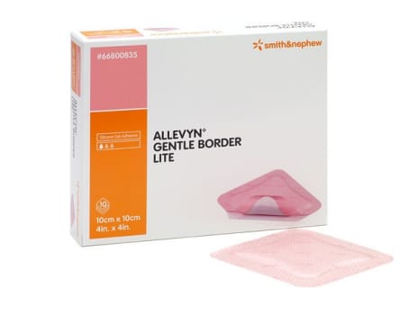 Allevyn gentle border lite 15,2x13, steril vidhäftande