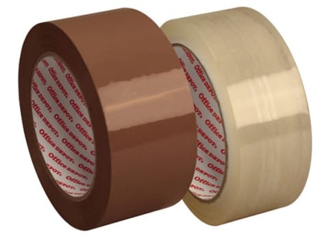 Packtejp Office Depot 38mmx66m PP brun / rulle