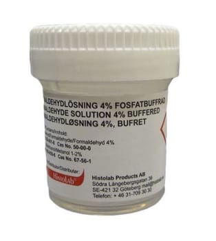 Formaldehyd 4% buffrad i 20ml burk lösning 10ml