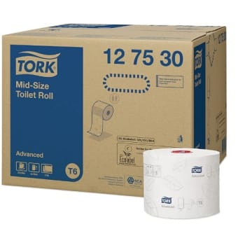Toalettpapper Tork Mid-Size 100m T6 2-lag advanced EU-Ecolabel