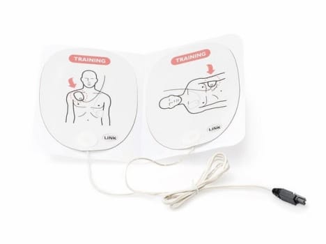 Övningselektroder 1 par med kabelanslutning för Laerdal Shocklink
