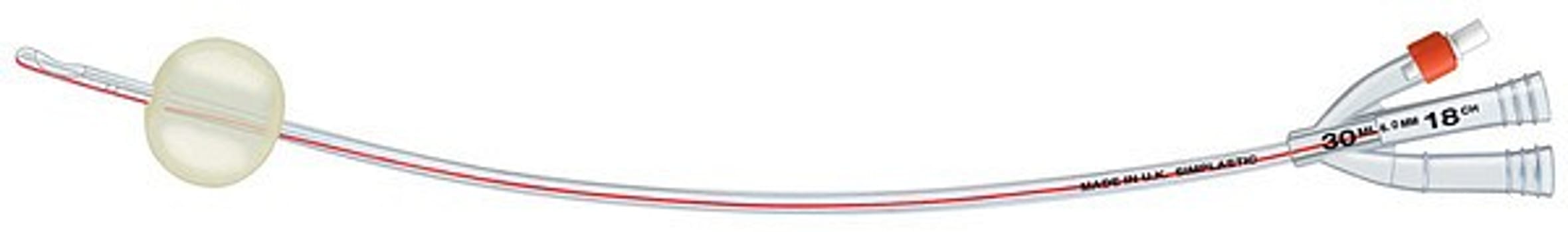 Hematurikateter SoftSimplastic CH18 42cm Couv 30ml latexballong PVC