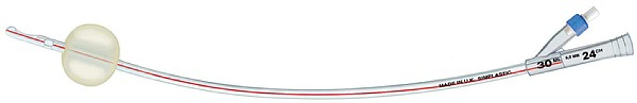 Urinkateter Soft Simplastic CH24 42cm Couv 30ml PVC + latex balloon