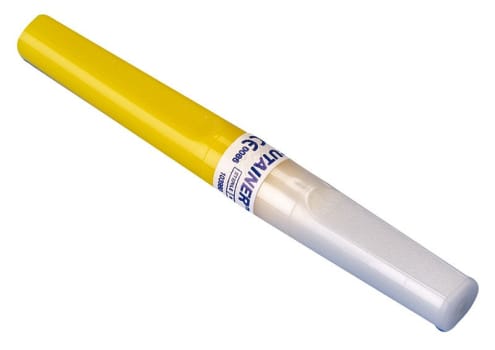 Kanyl precision glide 0,9x38mm gul ster 20g backventil