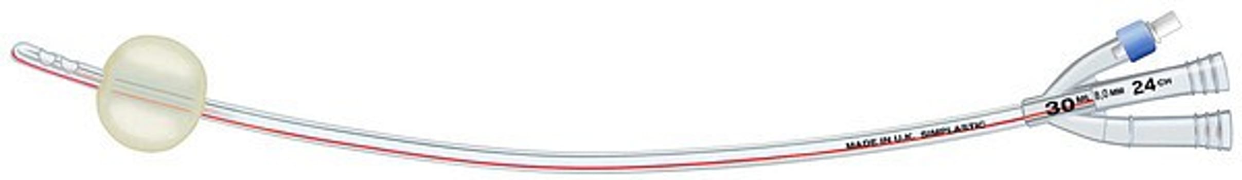 Hematurikateter SoftSimplastic CH24 42cm Nel 30ml latexballong PVC