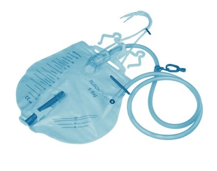 Urinupps påse Rüsch s-bag 2L slang 120cm. Steril, tömbar