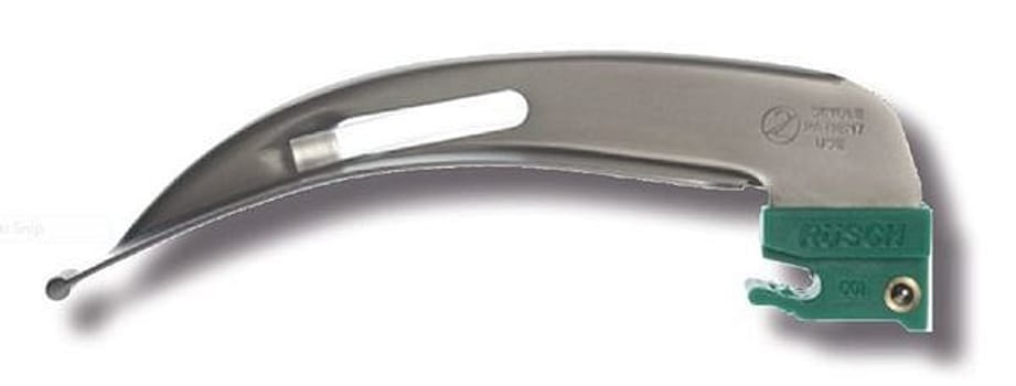 Laryngoskopblad Macintosh nr 3 metall engångs för x-lite böjt