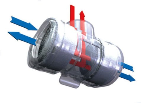 Fukt/värmeväxlare thermovent T2 med intregrerad syrgasnippel