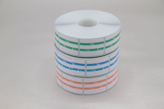 Steriletikett Dubbel Gul 3-Linjer 750 St