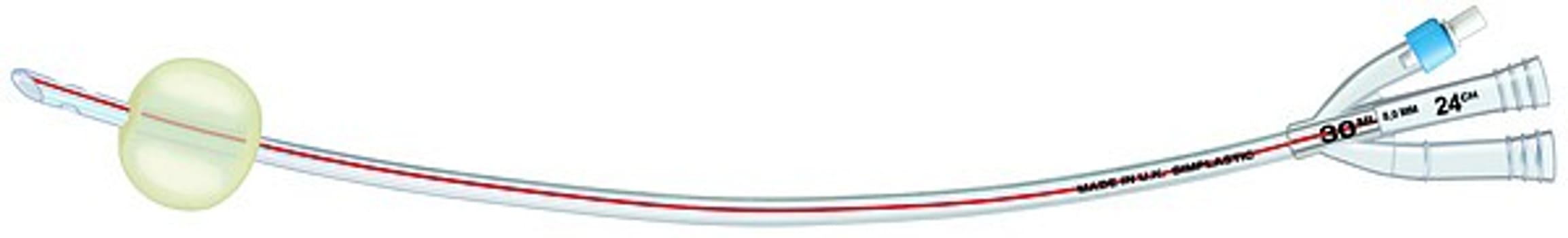 Hematurikateter SoftSimplastic CH24 42cm Whistle 30ml latexballong PVC