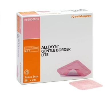 Allevyn gentle border lite 10x20cm steril vidhäftande