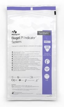 Handske op Biogel PI Indicator 8,5 steril latexfri puderfri natur/blå