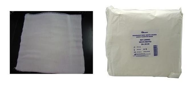 Kompress gasväv skuren 20x20cm Yibon höggradigt ren pappersförp