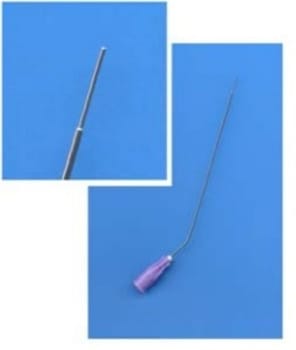 Öronsug metal tip 0,4/0,7x70mm steril kona lila