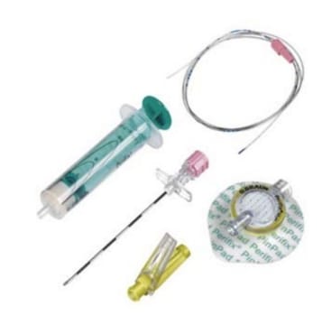 Epiduralset Perifix kanyl 1,2x80mm rosa. Steril, soft tip filterset