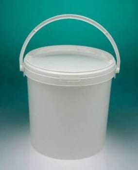 Hink 10,7L pp vit med lock och handtag x20