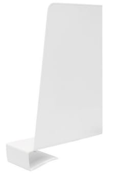 Bokstöd med klämma vänster vit 19cm
