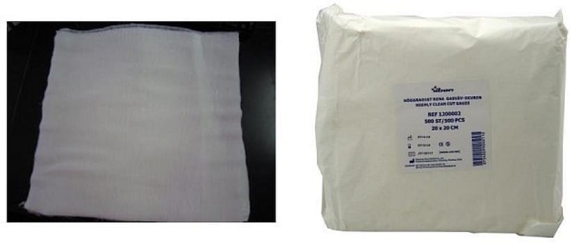 Kompress gasväv skuren 40x40cm Yibon höggradigt ren pappersförp