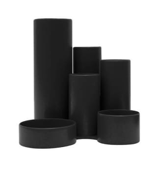 Pennställ Tidy Tubes 6-fack svart