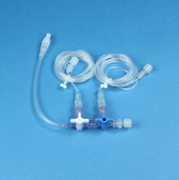 Tiva-set sprutpump 3-vägskran 2st steril slang 200cm 3 backventiler
