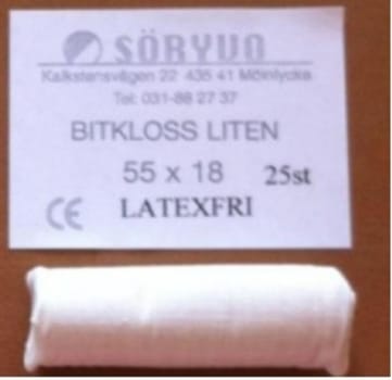 Bitkloss tyg 18x55mm barn
