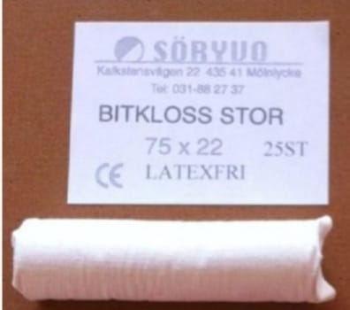 Bitkloss tyg 22x75mm vuxen
