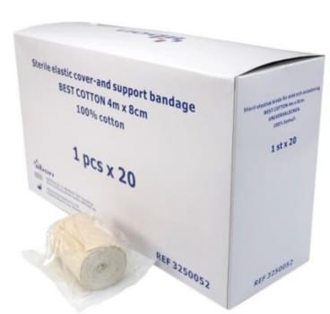 Stödbinda Yibon best cotton 15cmx4m bomull 100% elast 100% steril