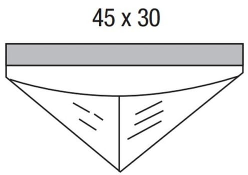 Uppsamlingspåse Steri-Drape 45x30cm steril häftkant transparent