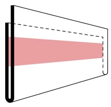 Etiketthållare rak tejp 1000x26mm för streckkodsetikett