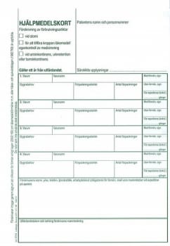Hjälpmedelskort 2007 A5 100ex/bl liv