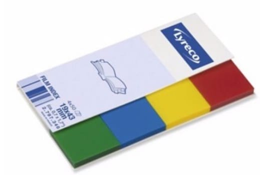 Märkflik 20x50mm blandade färger plast