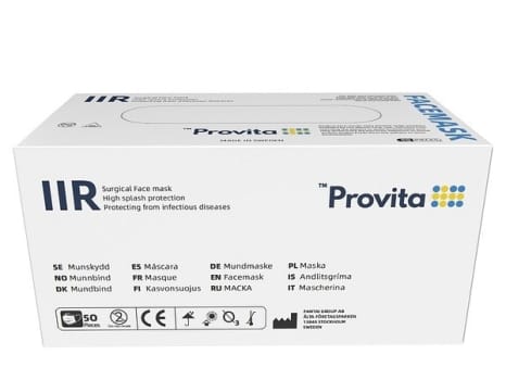 Munskydd Provita klass IIR med öronband.